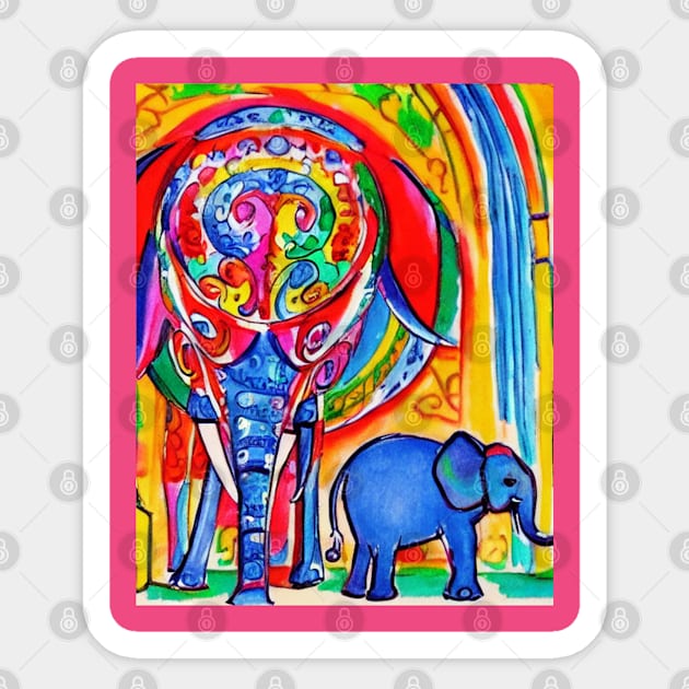 Elephant family Sticker by Be stronger than your past